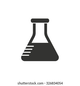 Flask  icon  on white background. Vector illustration.
