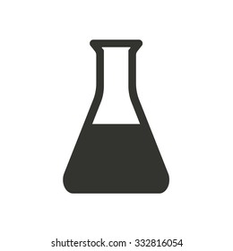 Flask  icon  on white background. Vector illustration.