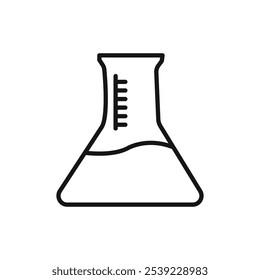 Flask icon outline collection or set in black and white