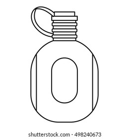 Flask icon. Outline illustration of flask vector icon for web