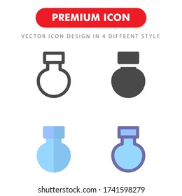 flask icon pack isolated on white background. for your web site design, logo, app, UI. Vector graphics illustration and editable stroke. EPS 10.