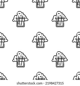 flask icon pattern. Seamless flask pattern on white background.