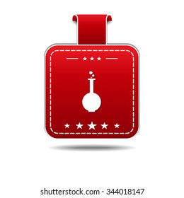 Flask Icon Red Vector Icon Design
