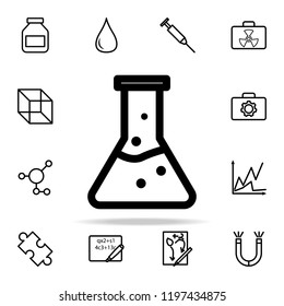 flask icon. Science icons universal set for web and mobile