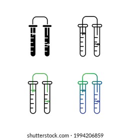 Flask icon set, beaker icon