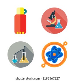 flask icon set. vector set about thermos, science and flasks icons set.
