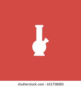 flask icon. sign design. red background