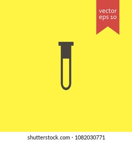 flask. flask icon. sign design. yellow background. Vector EPS 10