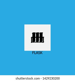 flask icon sign signifier vector