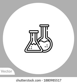 Flask icon sign vector,Symbol, logo illustration for web and mobile