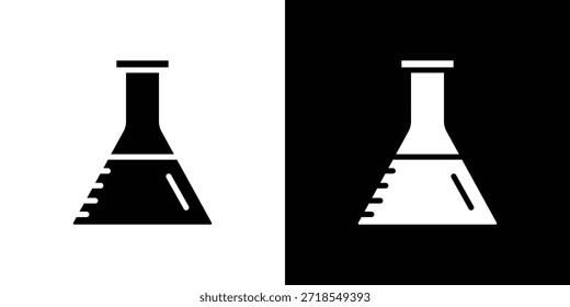 Ilustración vectorial de silueta de icono de frasco estilo plano aislado