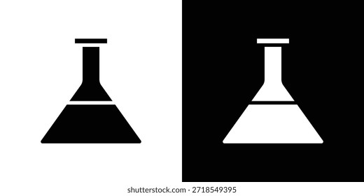 Ilustración vectorial de silueta de icono de frasco estilo plano aislado