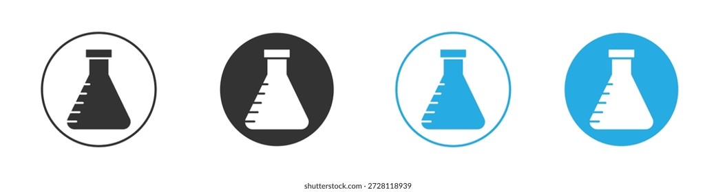Flask icon. simple illustration graphic doodle black design