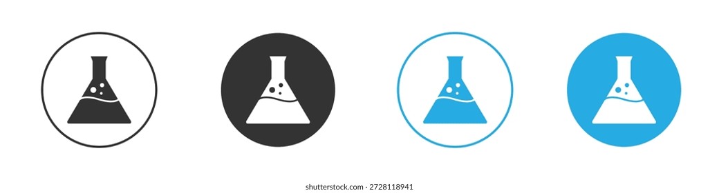 Flask icon. simple illustration graphic doodle black design