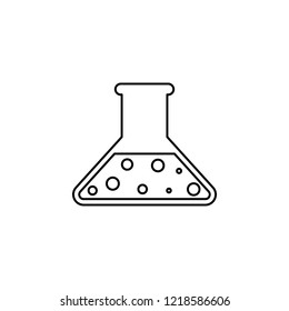 Flask icon. Simple outline vector of education set for UI and UX, website or mobile application