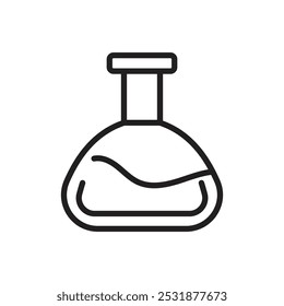 Flask icon Simple thin outline