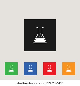 Flask icon, stock vector illustration, EPS10.