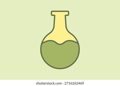 Icono de frasco. Adecuado para proyectos médicos. Icono de línea plana, perfecto para interfaz de usuario, App móviles, Sitios web, presentaciones e infografías. Totalmente editable y optimizado para uso digital e impreso
