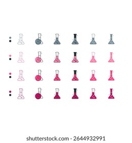 Flask icon symbolizing laboratory equipment and experiments.