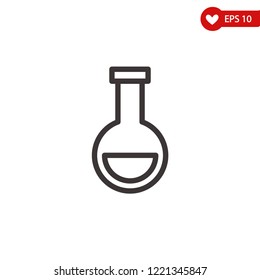 Flask icon, test tube vector line icon, simple linear pictogram