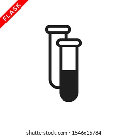 flask icon, test tube icon vector logo template