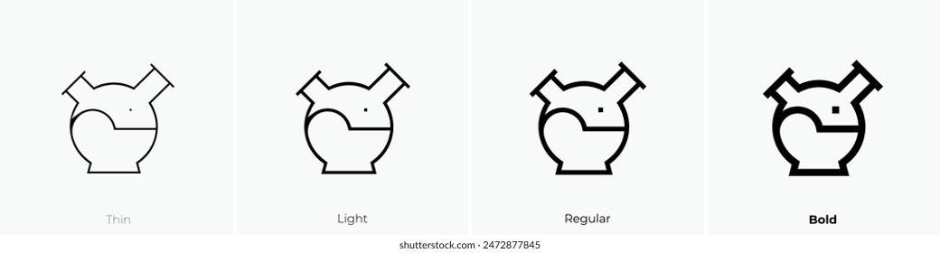 flask icon. Thin, Light Regular And Bold style design isolated on white background