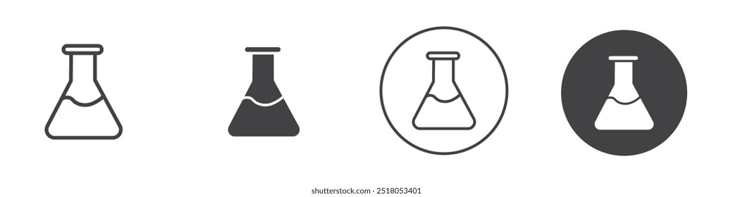 Flask icon thin line illustration