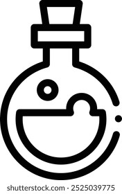 flask icon. Thin Linear Style Design Isolated On White Background
