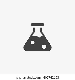 Flask Icon in trendy flat style isolated on grey background. Laboratory
 symbol for your web design, logo, UI. Vector illustration, EPS10.