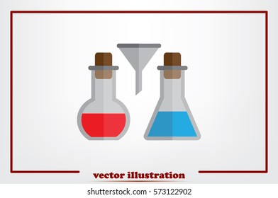 Flask Icon Vector. 
