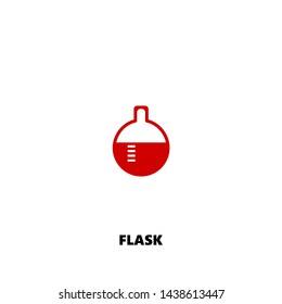 flask icon. flask vector design. sign design. red color