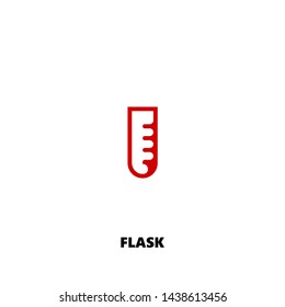 flask icon. flask vector design. sign design. red color