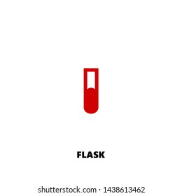 flask icon. flask vector design. sign design. red color