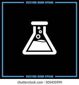 Flask icon vector EPS 10, abstract sign flat design,  illustration modern isolated badge for website or app - stock info graphics