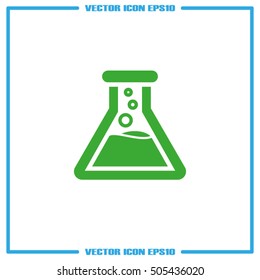 Flask icon vector EPS 10, abstract sign flat design,  illustration modern isolated badge for website or app - stock info graphics