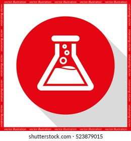 Flask icon vector EPS 10, abstract sign flat design,  illustration modern isolated badge for website or app - stock info graphics