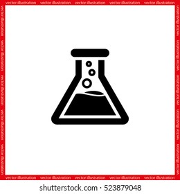 Flask icon vector EPS 10, abstract sign flat design,  illustration modern isolated badge for website or app - stock info graphics