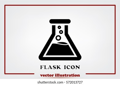 Flask icon vector EPS 10, abstract sign flat design,  illustration modern isolated badge for website or app.
