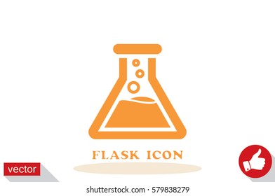 Flask icon vector EPS 10, abstract sign flat design,  illustration modern isolated badge for website or app - stock info graphics.