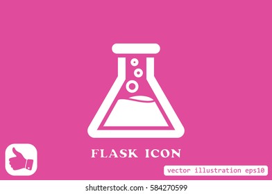 Flask icon vector EPS 10, abstract sign flat design,  illustration modern isolated badge for website or app - stock info graphics.