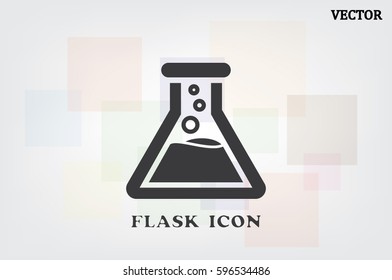Flask icon vector EPS 10, abstract sign flat design,  illustration modern isolated badge for website or app - stock info graphics.