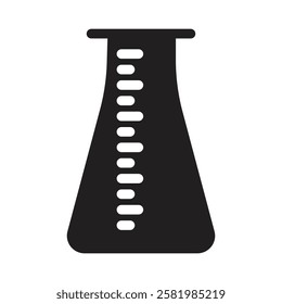 Flask icon Vector flat thin line illustration