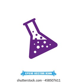 Flask icon vector illustration 