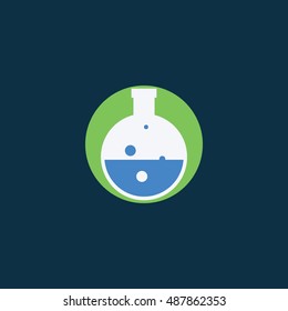 Flask icon . Vector illustration.
