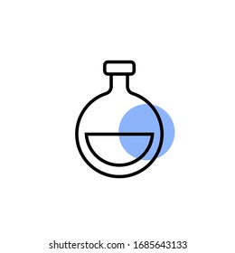ilustración vectorial de icono de frasco. icono de frasco con forma de color
