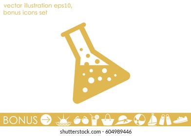 flask icon vector illustration EPS 10