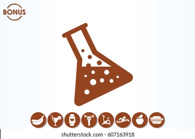 flask icon vector illustration EPS 10