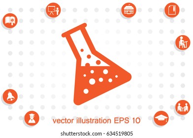 flask icon vector illustration EPS 10