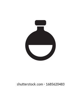 flask icon vector illustration. flask icon glyph design