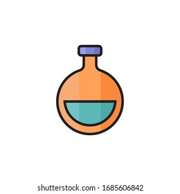 flask icon vector illustration. flask icon with primary color